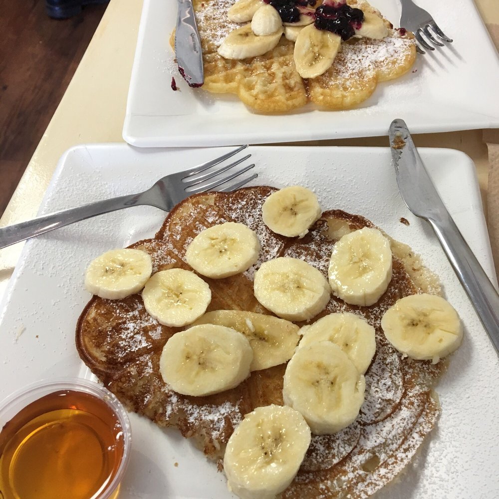 Krown Bakery & Eatery - Banana Swedish Waffle - Bakeries Near Me - Anoka, Minnesota