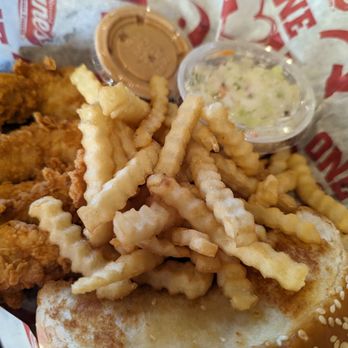 Raising Cane's Chicken Fingers - Slaw and Canes sauce come with each order..good - Fast Food Near Me - Mckinney, Texas