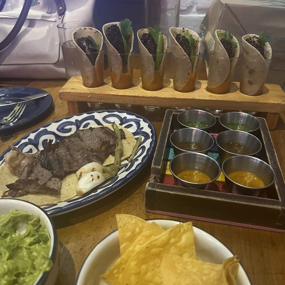 Tacology - Rib Eye Tacos (so delicious), Shrimp Tacos, Hot sauces, and Guacamole & Chips - Mexican Near Me - Miami, Florida Tacology - Rib Eye Tacos (so delicious), Shrimp Tacos, Hot sauces, and Guacamole & Chips - Mexican Near Me - Miami, Florida