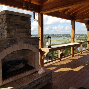 Smith - Fireplace on custom cedar deck in Canyon Lake, Texas - General Contractors Near Me Smith - Fireplace on custom cedar deck in Canyon Lake, Texas - General Contractors Near Me