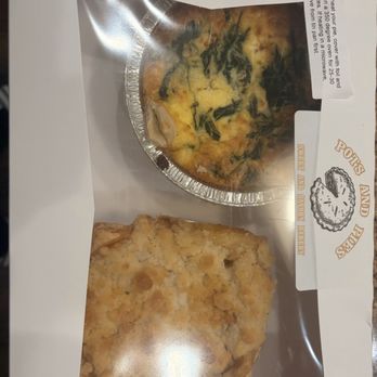 Pots And Pies - Spinach quiche at the top, apple pie on the bottom - Bakeries Near Me - Crystal Lake, Illinois Pots And Pies - Spinach quiche at the top, apple pie on the bottom - Bakeries Near Me - Crystal Lake, Illinois