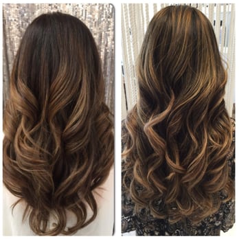 Hair Society - Hair by Laura 2015 on left and 2016 on right - Hair Salons Near Me - Costa Mesa, California