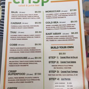 Crisp - Good menu selection for salads. - Salad Near Me - Lynchburg, Virginia Crisp - Good menu selection for salads. - Salad Near Me - Lynchburg, Virginia