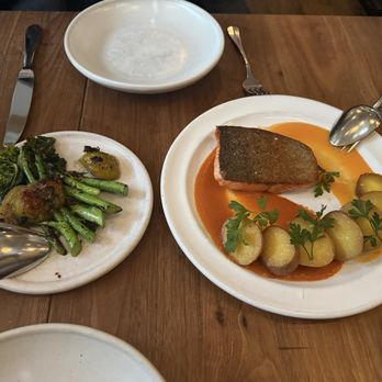Frances - Salmon and potatoes and broccolini - so fresh and delicious - New American Near Me - San Francisco, California Frances - Salmon and potatoes and broccolini - so fresh and delicious - New American Near Me - San Francisco, California