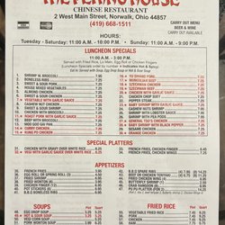 Peking House - Menu