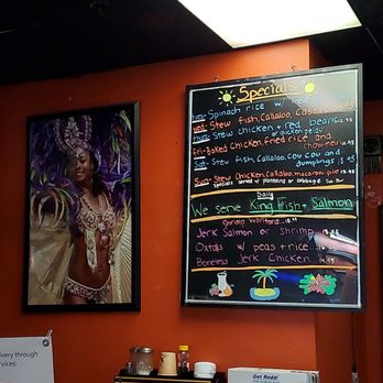 Limin's Cafe Caribe - a menu on the wall - Caribbean Near Me - East Orange, New Jersey