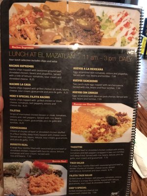 Menu photo 7 El Mazatlan Cave City, KY