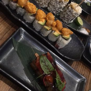 Pubbelly Sushi Brickell - Truffle corn, rock shrimp tempura roll, pork belly - Sushi Bars Near Me - Miami, Florida Pubbelly Sushi Brickell - Truffle corn, rock shrimp tempura roll, pork belly - Sushi Bars Near Me - Miami, Florida