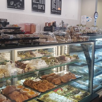 Beyrut Espresso - a variety of pastries on display - Desserts Near Me - Revere, Massachusetts