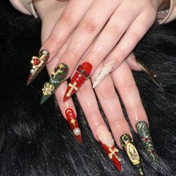 Hair We Go Salon - christmas nails by caitlyn