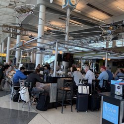 Charlotte Douglas International Airport - CLT - Airplane decor above a restaurant in the main foyer