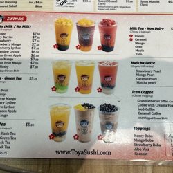 Toya Sushi - Menu - drinks