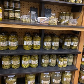 Pickle Factory-Sechler's - pickles on shelves - Specialty Food Near Me - Fremont, Indiana Pickle Factory-Sechler's - pickles on shelves - Specialty Food Near Me - Fremont, Indiana