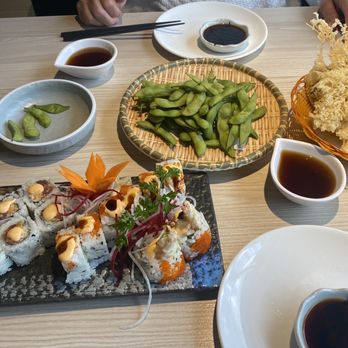 Taiga Ichiban - California rolls, spicy tuna, dragon , edamame , mixed veg tempura with shrimp.. we added shrimp rolls .. - Japanese Near Me - Newmarket, Ontario Taiga Ichiban - California rolls, spicy tuna, dragon , edamame , mixed veg tempura with shrimp.. we added shrimp rolls .. - Japanese Near Me - Newmarket, Ontario