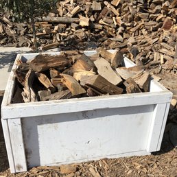 Crate of "Chunk Wood" for $50 filled the back of my Suburban. Crate of "Chunk Wood" for $50 filled the back of my Suburban.