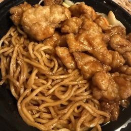 Orange chicken bowl with chowmein Orange chicken bowl with chowmein