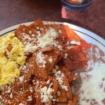 El Taco Rico - Breakfast Chilaquiles con Carne Asdas and Huevo Plate - Mexican Near Me - Norwalk, California
