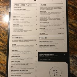 Rye - Drink menu.