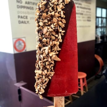 Popbar - Strawberry sorbet Pop w/ dark chocolate - yum! - Desserts Near Me - Anaheim, California Popbar - Strawberry sorbet Pop w/ dark chocolate - yum! - Desserts Near Me - Anaheim, California