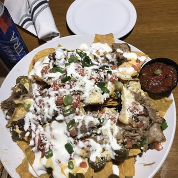 Plank - Nacho Stack with Carnitas - Bowling Near Me - Oakland, California Plank - Nacho Stack with Carnitas - Bowling Near Me - Oakland, California