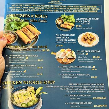 Pho Ha Noi - Menu - Vietnamese Near Me - Milpitas, California