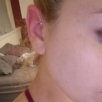 Blood Diamond Tattoo Studio - Triple forward helix - Piercing Near Me - Pasadena, Maryland