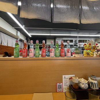 Kami Ramen - View from our seat. Couldn't peak over to see the food prep because I'm short - Ramen Near Me - Anchorage, Alaska
