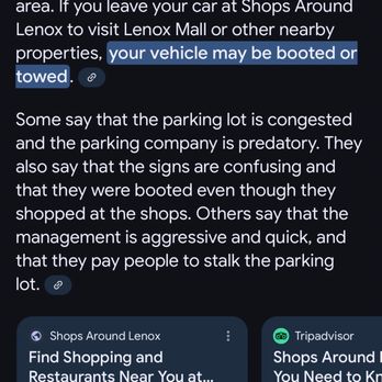 Lenox Square - Confirmed: congested parking, confusing signs, and predatory parking to boot! - Shopping Centers Near Me - Atlanta, Georgia Lenox Square - Confirmed: congested parking, confusing signs, and predatory parking to boot! - Shopping Centers Near Me - Atlanta, Georgia