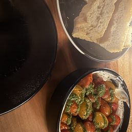 Tomato's with whipped honey ricotta Tomato's with whipped honey ricotta