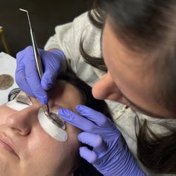 The lash Wonderland - Process of a lash lift and tint.