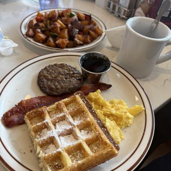 Belgian Waffle Works - Kids waffle with side country - Burgers Near Me - Lake Arrowhead, California Belgian Waffle Works - Kids waffle with side country - Burgers Near Me - Lake Arrowhead, California