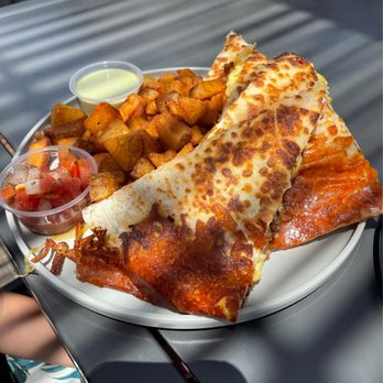 Burnt Crumbs - GINORMOUS carne asada quesadilla- really good - New American Near Me - Irvine, California Burnt Crumbs - GINORMOUS carne asada quesadilla- really good - New American Near Me - Irvine, California