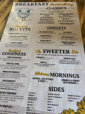 Menu photo 1 Angie’s Place Mokelumne Hill, CA Menu photo 1 Angie’s Place Mokelumne Hill, CA