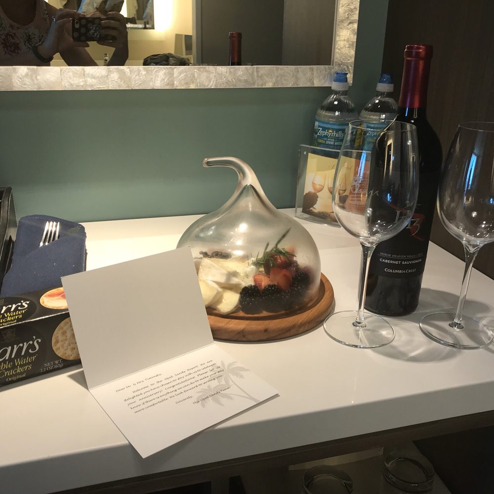 Opal Sands - Wine and cheese amenity they sent us for our anniversary. - Resorts Near Me - Clearwater Beach, Florida Opal Sands - Wine and cheese amenity they sent us for our anniversary. - Resorts Near Me - Clearwater Beach, Florida