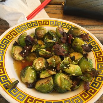 Double Dragon - close up of the lime, palm sugar, fish sauce and bacon brussel sprouts. Great bar snack OR addition to a lunch. - Sandwiches Near Me - Portland, Oregon