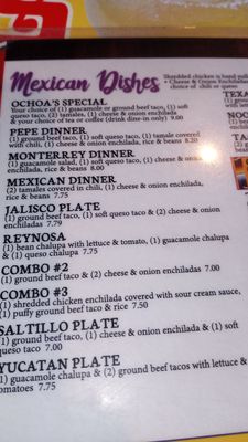 Menu photo 5 Ochoa's Mexican Restaurants Athens, TX Menu photo 5 Ochoa's Mexican Restaurants Athens, TX