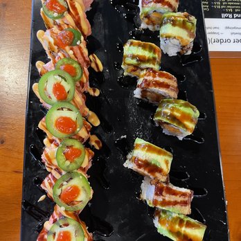 Edo Japan - TNT Roll and Special Sweet Tornado Roll - Japanese Near Me - Houston, Texas Edo Japan - TNT Roll and Special Sweet Tornado Roll - Japanese Near Me - Houston, Texas