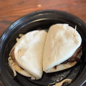 Ramen Spot - two buns on a black plate - Ramen Near Me - Richmond, Virginia