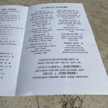 The Bench - Menu - New American Near Me - Pebble Beach, California The Bench - Menu - New American Near Me - Pebble Beach, California