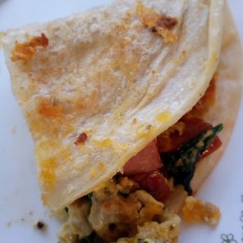 Tortillas La Regia - Homemade breakfast quesadilla made with a fresh flour tortilla from Tortillas la Regia - Mexican Near Me - Asheville, North Carolina Tortillas La Regia - Homemade breakfast quesadilla made with a fresh flour tortilla from Tortillas la Regia - Mexican Near Me - Asheville, North Carolina