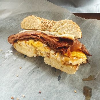 Benson's Bagels - Ham & Egg & Cheese Sandwich - Bagels Near Me - Enfield, Connecticut