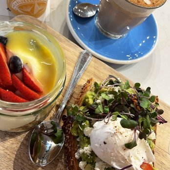 Bluestone Lane Hoboken Café - a plate of food and a cup of coffee - Coffee & Tea Near Me - Hoboken, New Jersey Bluestone Lane Hoboken Café - a plate of food and a cup of coffee - Coffee & Tea Near Me - Hoboken, New Jersey