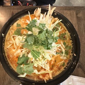 Zaap Kitchen Lao Thai Street Eats - Khao Poon - (red curry chicken noodle soup) - Laotian Near Me - Dallas, Texas Zaap Kitchen Lao Thai Street Eats - Khao Poon - (red curry chicken noodle soup) - Laotian Near Me - Dallas, Texas