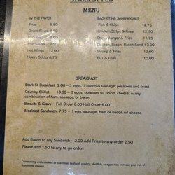 Stark Street Pub - Menu