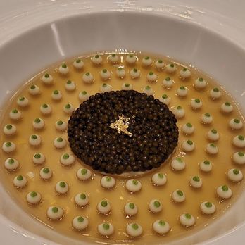 Joel Robuchon - Caviar over crab with cauliflower puree - French Near Me - Las Vegas, Nevada