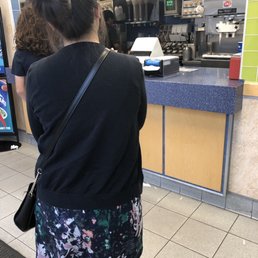 Wifey waiting in line.