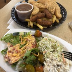 Catfish Combo comes with Salad Bar