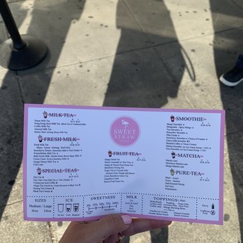 Sweet Straw - Menu - Bubble Tea Near Me - Napa, California