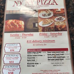 Updated menu with coupons