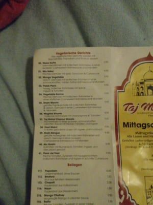 Menu photo 3 Taj Mahal Lüneburg, NI Menu photo 3 Taj Mahal Lüneburg, NI